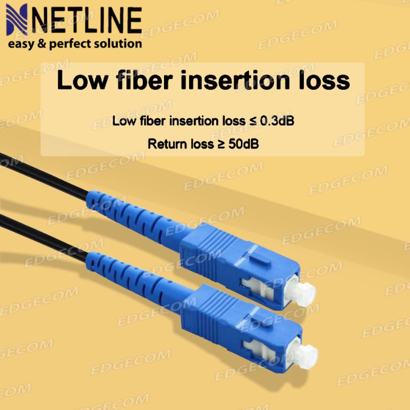 Kabel FO Fiber Optic SC-SC Single Core 200 Meter NETLINE