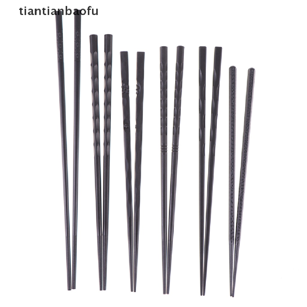 [tiantianbaofu] 1Pair chopsticks Black Sushi Fast Food Noodles Tableware Kitchen Chinese Cutlery Boutique