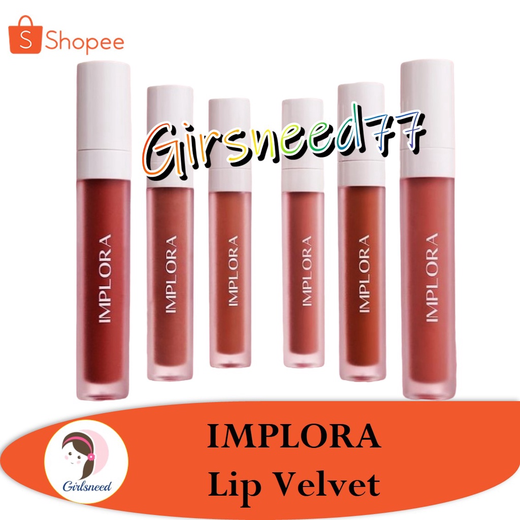 IMPLORA Lip Velvet 6 Warna GIRLSNEED77