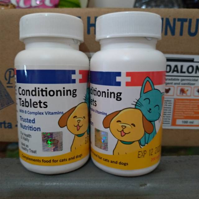 CONDITIONING TABLET MULTIVITAMIN B KOMPLEKS UNTUK ANJING KUCING PERBUTIR