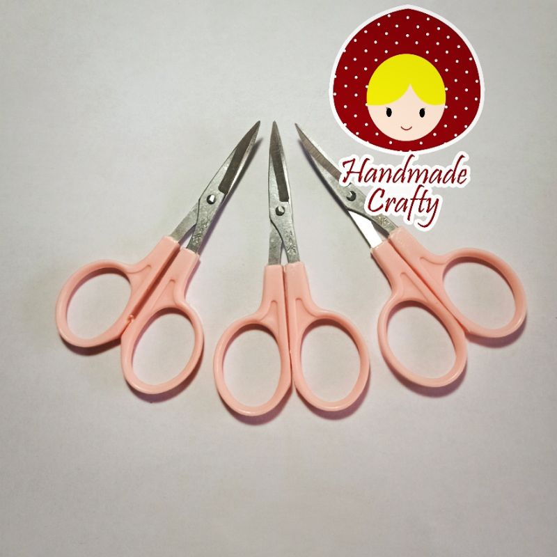 Gunting bordir ujung lengkung stainless steel/gunting benang/gunting aplikasi/gunting kecil