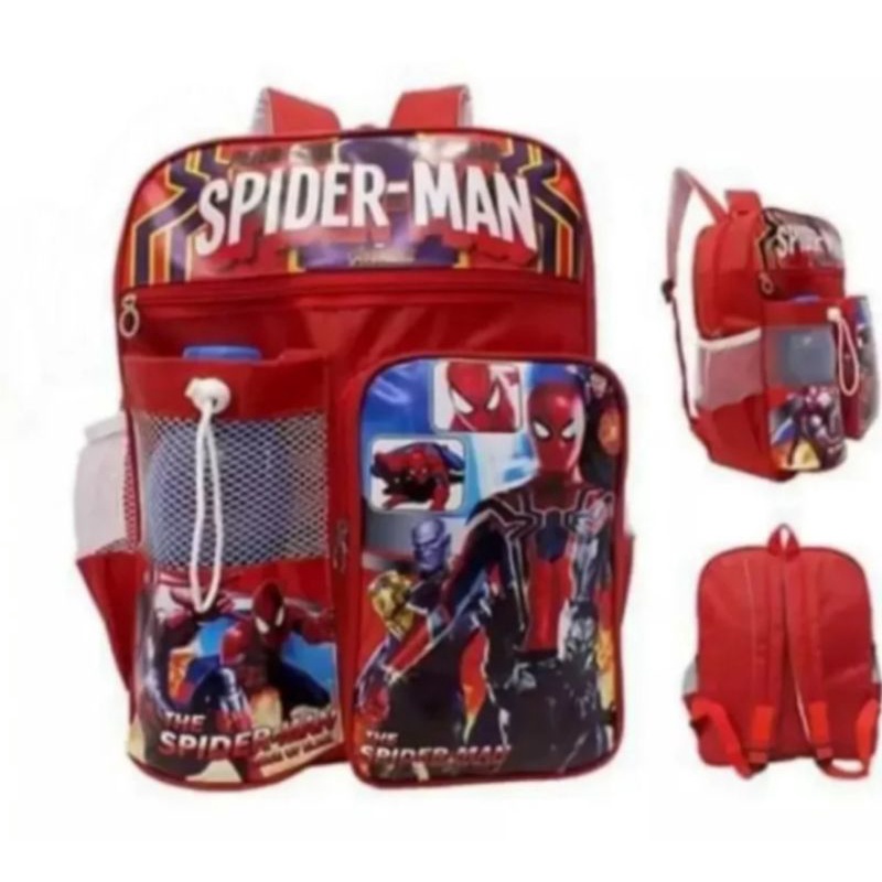 TAS RANSEL SEKOLAH SPIDERMAN ANAK TK&amp;SD BERHADIAH BOTOL MINUM WARNA RANDOM