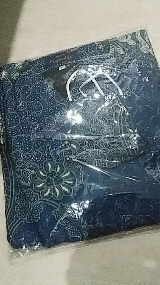 Batik Pria Mahadewa Biru Lapis Furing Katun Halus Size M-xxl High Quality Asli Solo