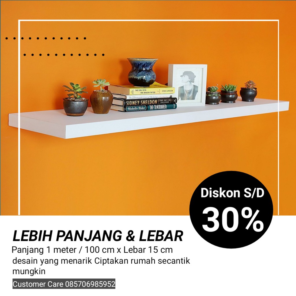 rak ambalan dinding minimalis kayu tempel buku anak gantung susun serbaguna kamar mandi dapur tas
