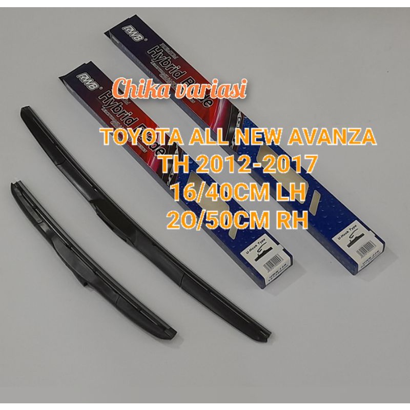 Wiper Kaca Depan Hybrid Blade All New Avanza 2012-2017 Ukuran 16 & 20