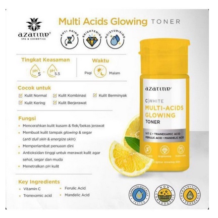 AZARINE TONER 90ML MULTI-ACID GLOWING