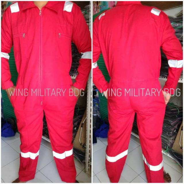 Wearpack Coverall / Katelpak List / Seragam Bengkel / Seragam Kerja Proyek / Katelpak Safety