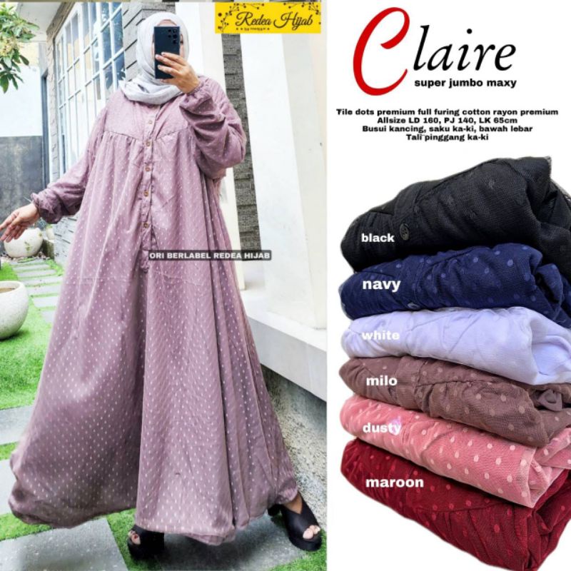 Claire gamis super jumbo gamis jumbo ld160 gamis tile by redea