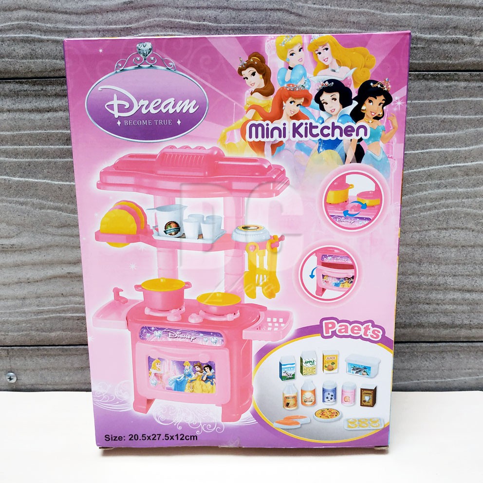 Mini Kitchen Set Princess Mainan Peralatan Dapur Mini Masak-masakan