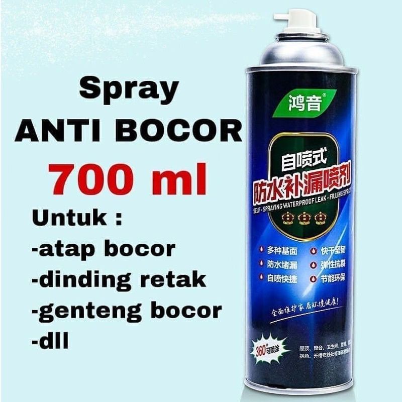 Spray Anti Bocor Waterproof Pelapis Dinding Tembok Atap Plafon Cat Semprot Tahan Air LeakProof 700ML