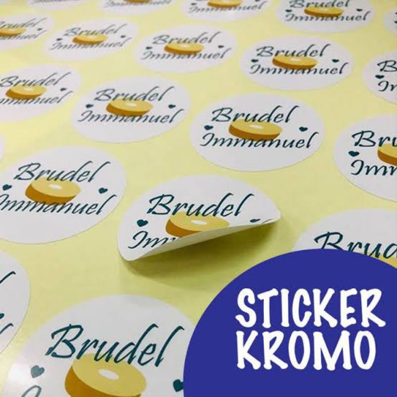 

Cetak Stiker Kromo / Sticker Cromo A3+ Custom - Label Produk - Makanan