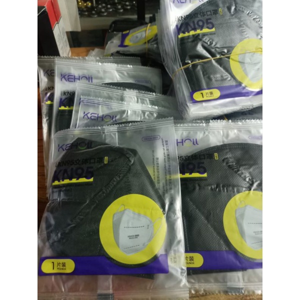 [100% ORIGINAL] MASKER KN95 HITAM 5 PLY KEHOLL KN 95 STERIL MASK MEDIS NON BEDAH KN95 ANTI VIRUS