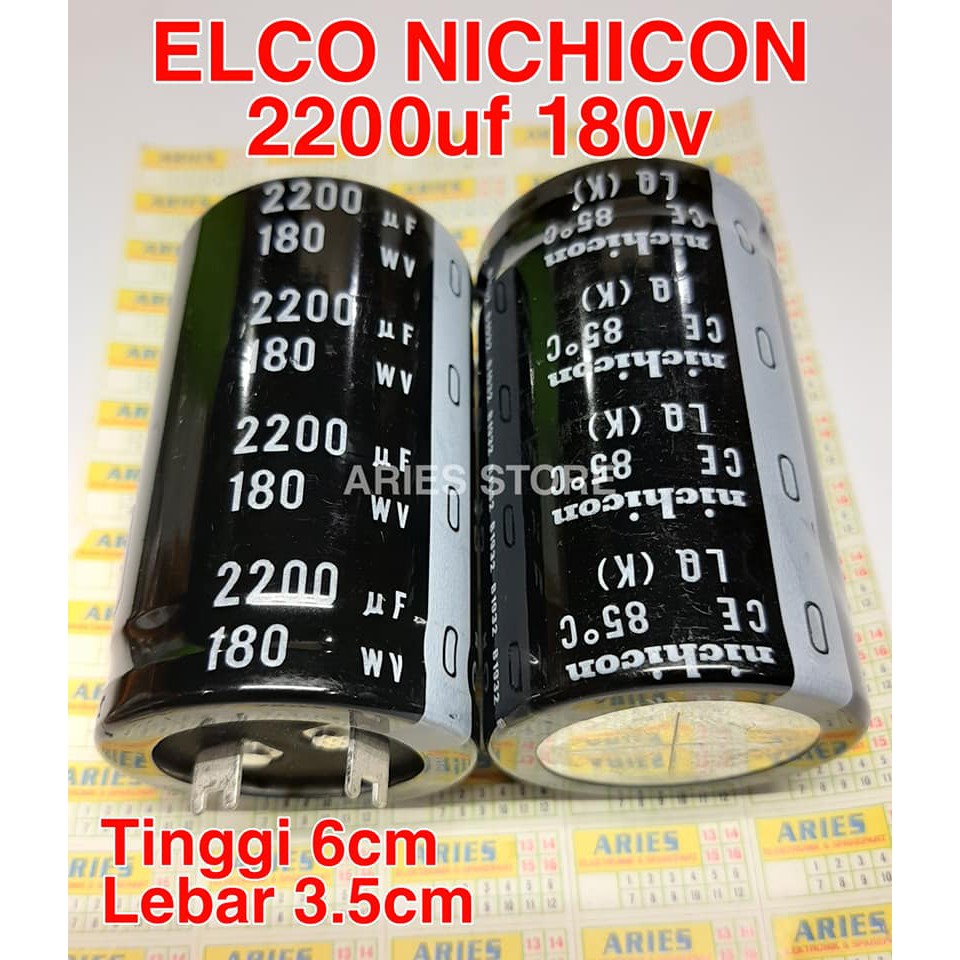 ELCO 2200uf 180v NICHICON ORIGINAL PENGGANTI 2200uf 200v