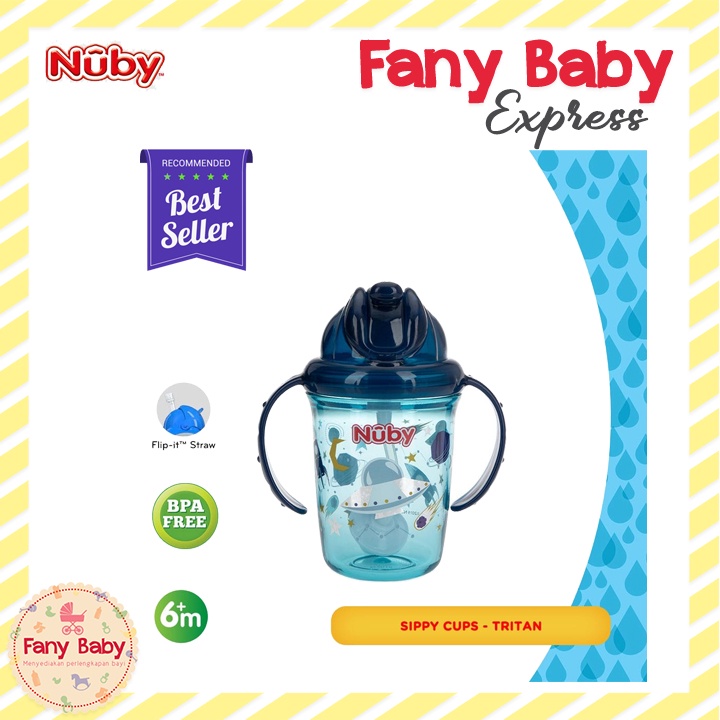 NUBY TRITAN FLIP IT GLITTER - 12M+ / 240ML