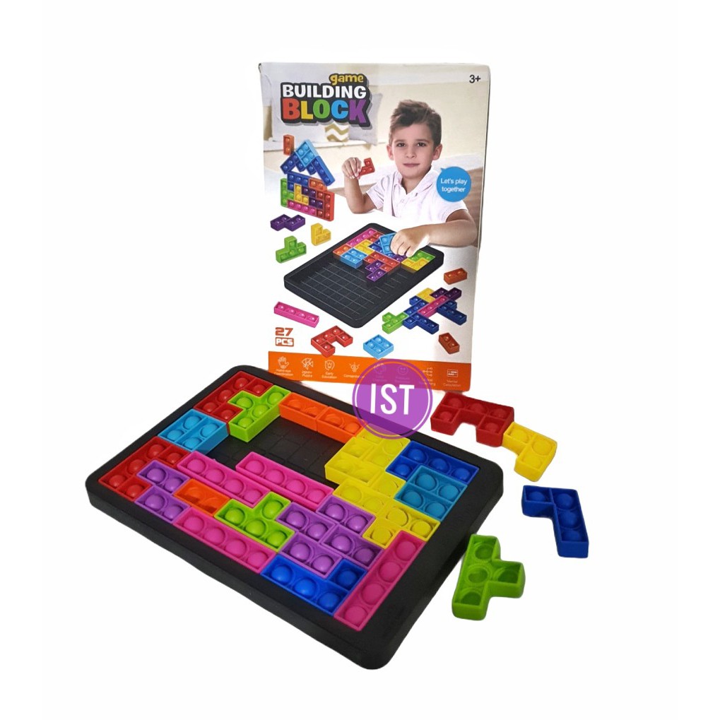 MWN Mainan Game Building Block Pop It 27 pcs No.BB-01