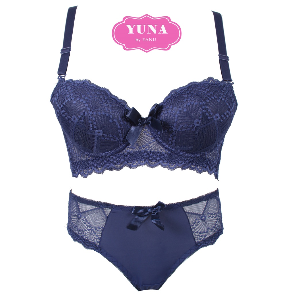 YUNA | Size 34A - 38A | Set Bra Brukat YUNA 758 | Bra dan Cd