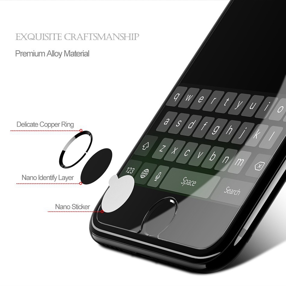 Tombol Home Logam Sidik Jari Untuk iPhone 5S / SE / 6 / 6s plus / 7/7 plus / iPad Air / Pro / Mini S