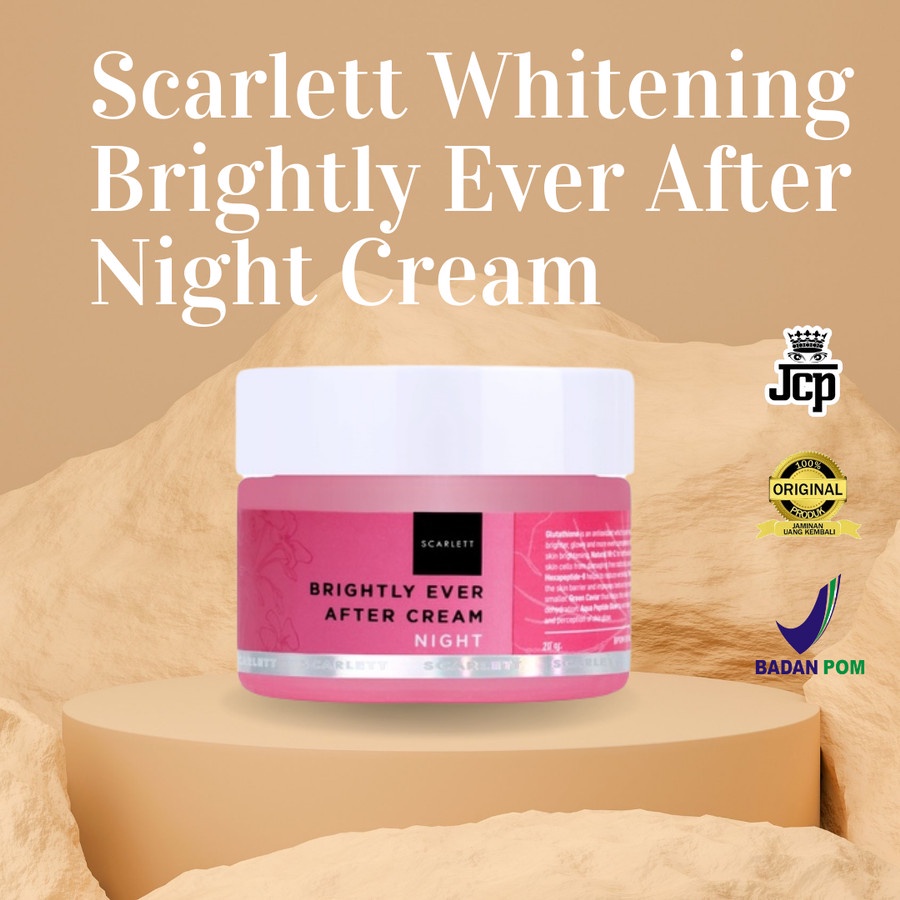 SCARLETT Whitening Brightly Ever After Night Cream 100% Original