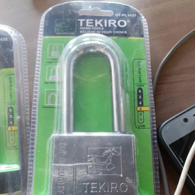 Tekiro Kunci Gembok 50mm Pjg+4 Anak Kunci Original / Padlock Long 50mm