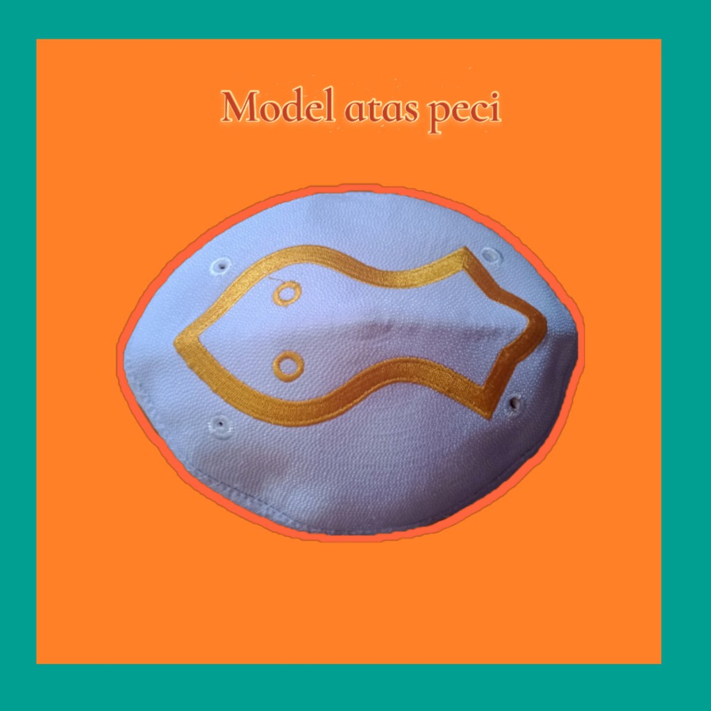 Peci Putih Songkok Santri Malaysia Terompah Kuning