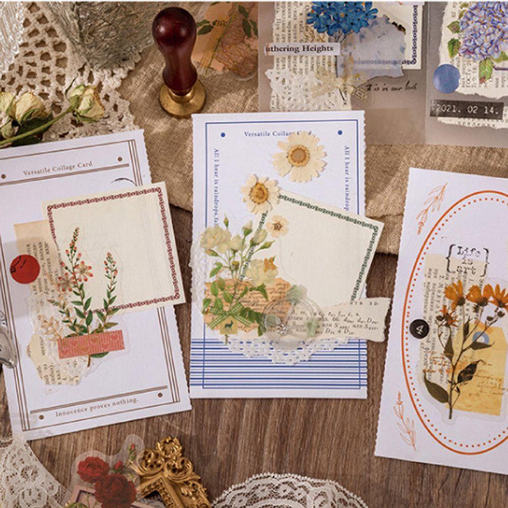 Mxbeauty Bahan Stiker Alat Tulis Sekolah Kreatif DIY Scrapbooking Diary Dekorasi DIY Craft Kolase Seri Syair Retro Stiker