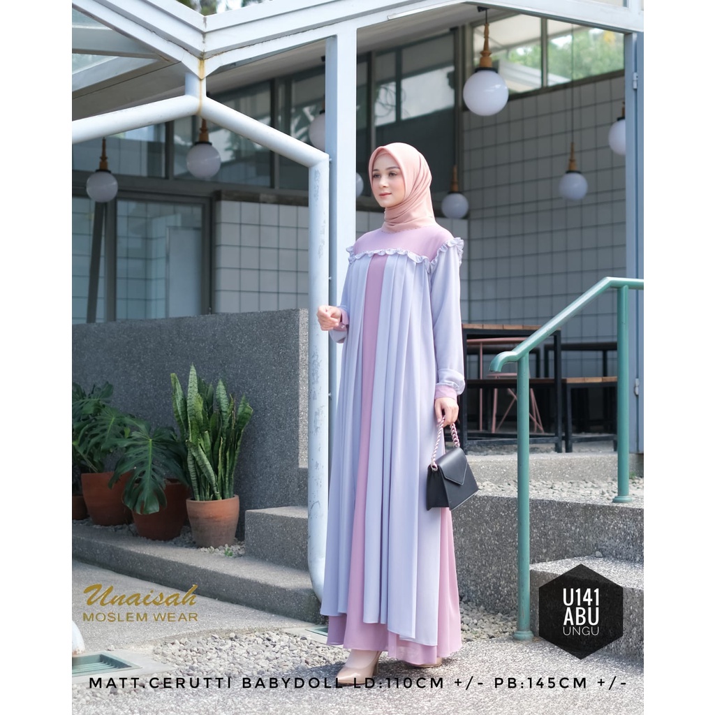 GAMIS SYARI GAMIS UNAISAH GAMIS UNAISAH U141 GAMIS ONLY ORIGINAL