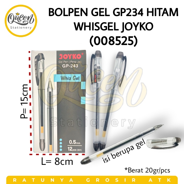 

1 PCS BOLPEN GP243 HITAM WHIZ GEL JOYKO (008525) - PEN PULPEN BOLPOIN