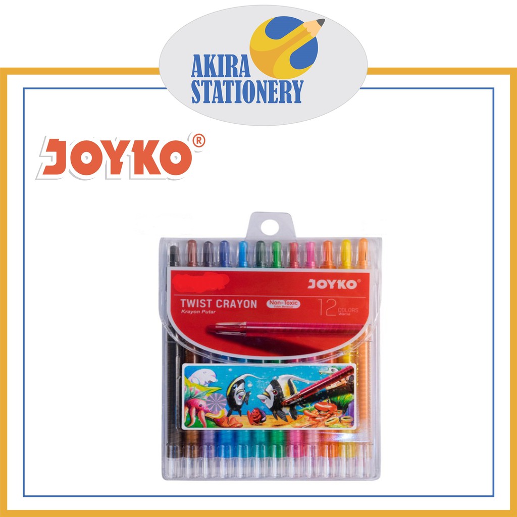 

Krayon Putar JOYKO TWCR 12 S Panjang / Twist Crayon TWCR-12s / Krayon Minyak ( 12 Warna )