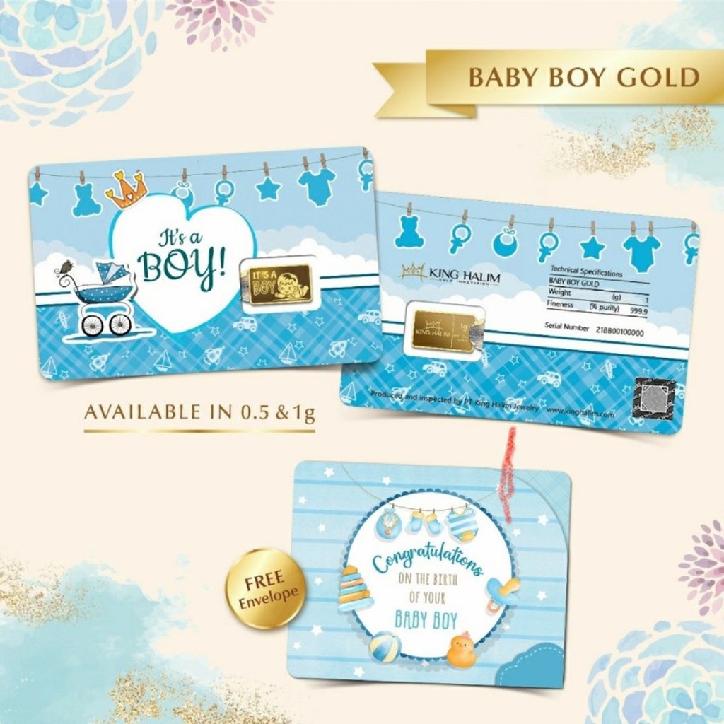 Logam Mulia King Halim / LM KH &quot;Baby Boy&quot; 24K 1 gram - SDW Gold -