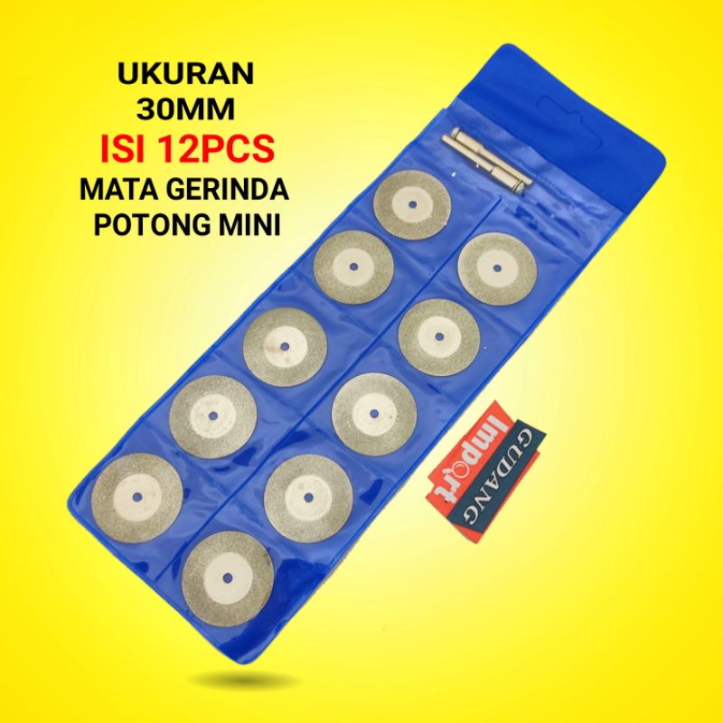 12PCS MATA GERINDA POTONG BESI MINI CUTTING WHEEL BOR TUNER TUNNER CUNER