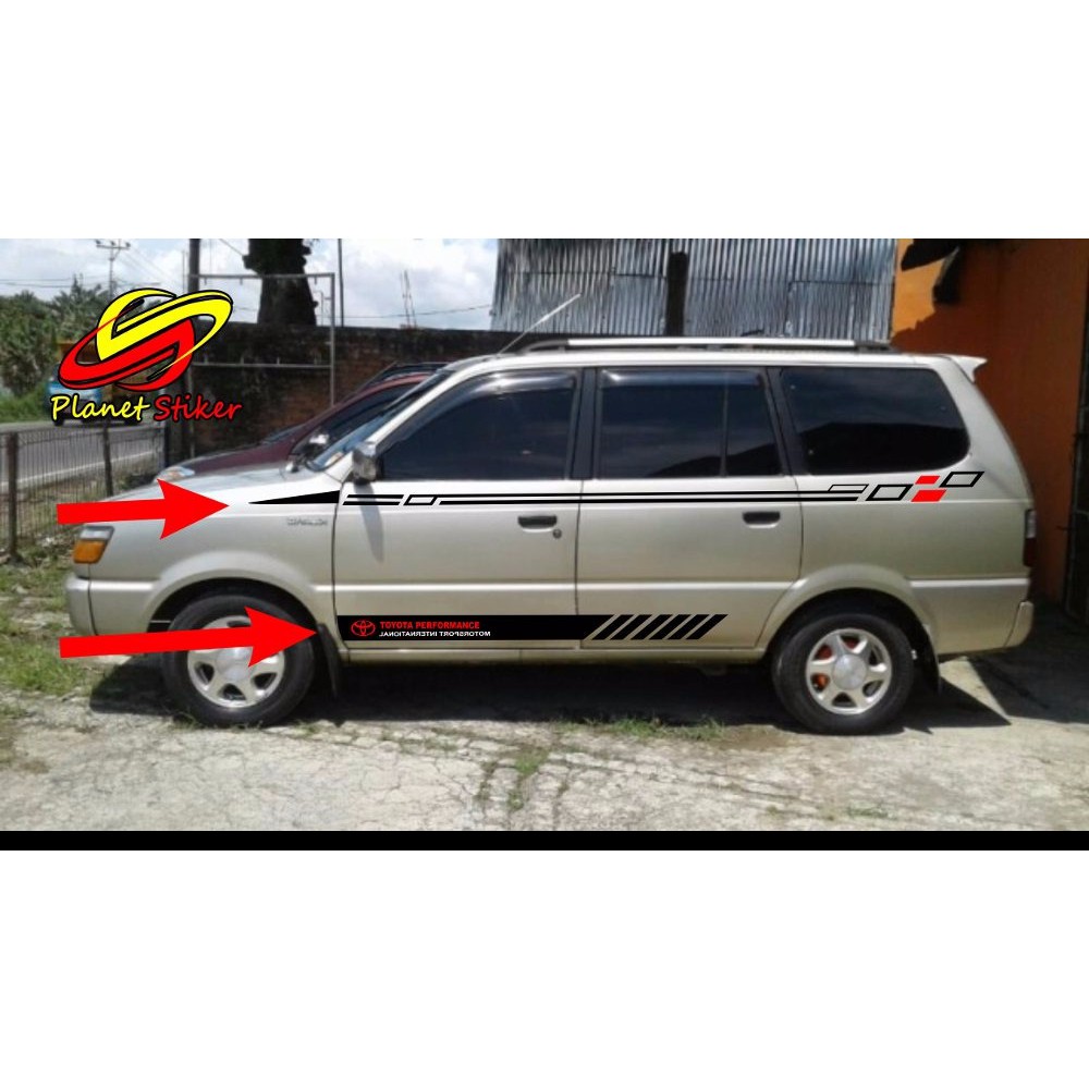 Cutting Sticker Stiker Mobil List Stripe Kijang Grand Kijang Super