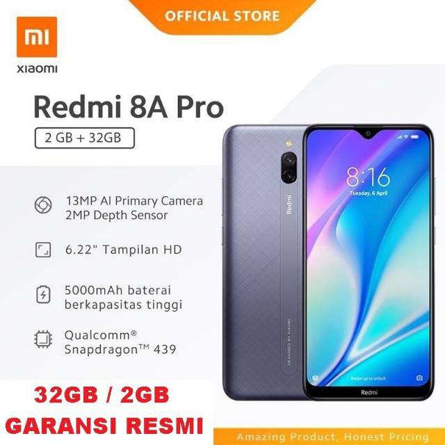 PROMO Cuci Gudang HP Xiaomi Redmi 8A Pro 2/32 Garansi Resmi
