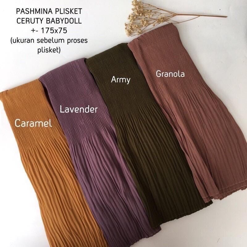 Pashmina Plisket Dewasa Ceruty Duyung Babydoll Terbaru / Alody's Collection