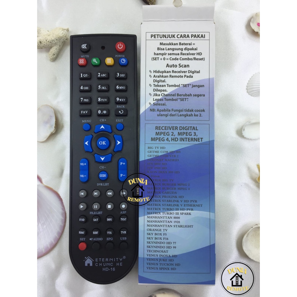 Remot / Remote RECEIVER Parabola MULTI HD MPEG4 HD 16 Universal