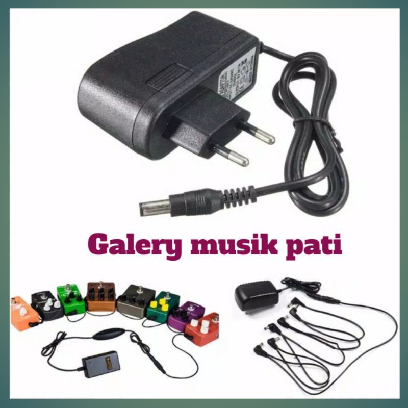 Adaptor 9volt 1A ( Pedal Gitar listrik/ efek digitar dan pedal )