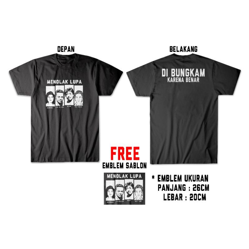 KAOS MARSINAH, FREE EMBLEM, TAN MALAKA, MUNIR, WIJI TUKUL