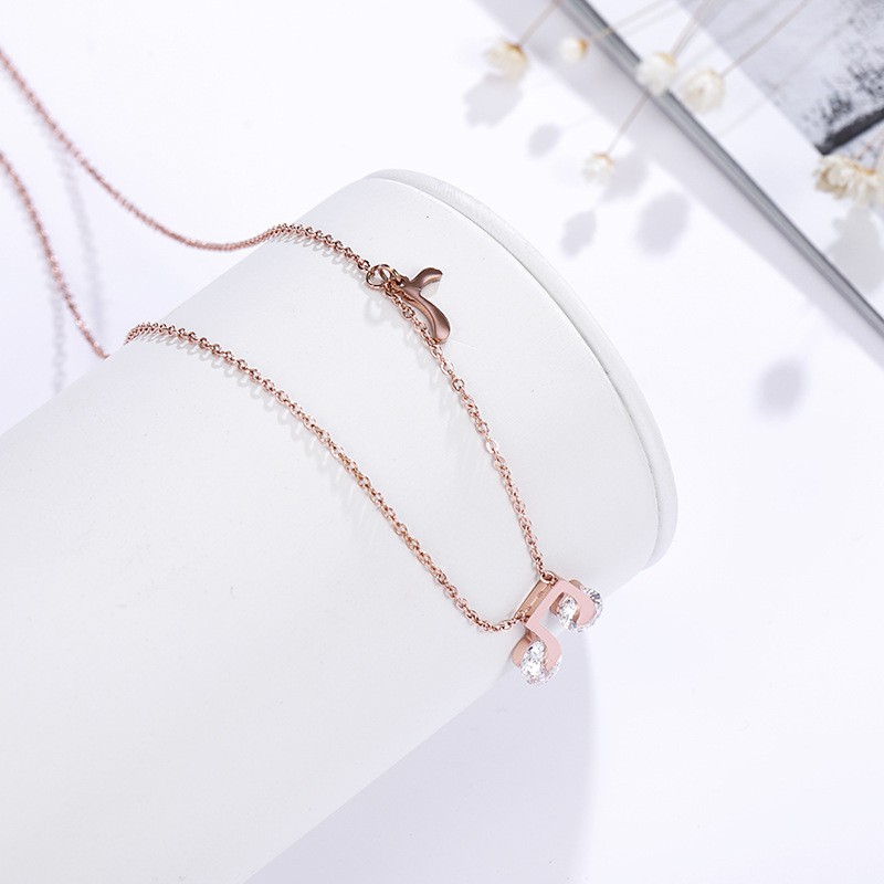 [New] Kalung musik nada titanium mini korea hadiah wanita cewek anti karat KK162