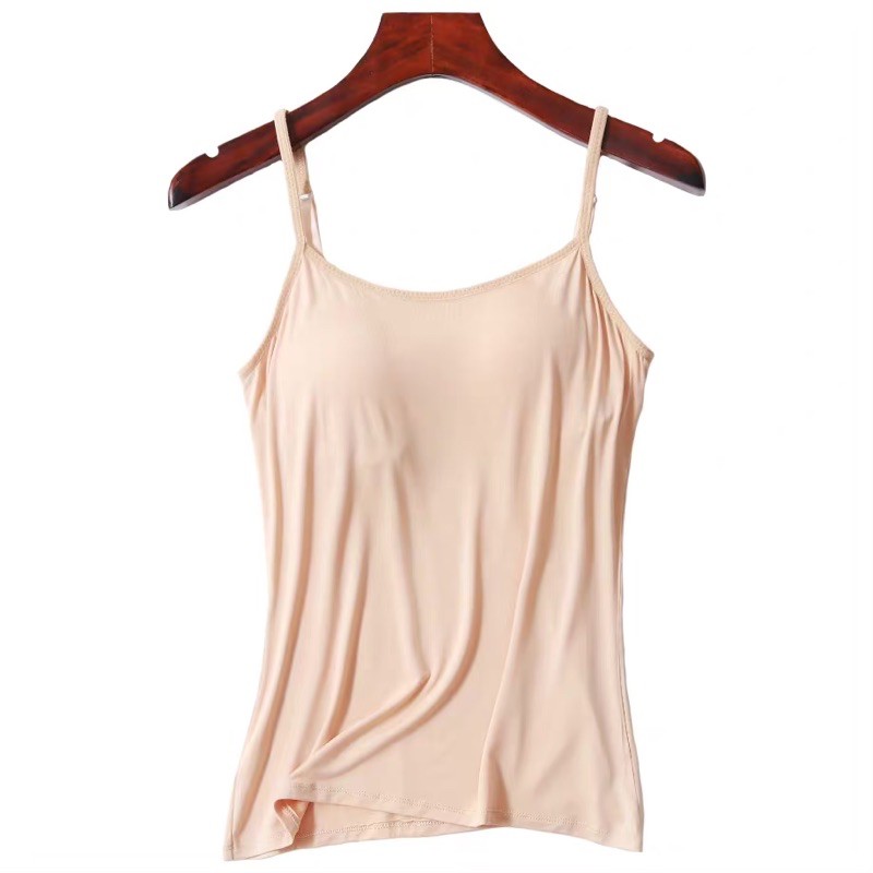CLOUWNY - Tanktop Bra - Ada Cup Busa Wanita Allsize Kecil Sampai Jumbo-Nude
