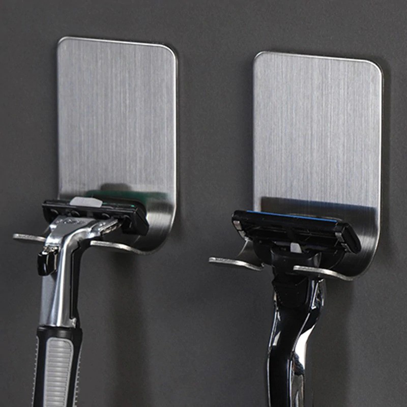 Grab Medan Gantungan Dinding Pisau Cukur Razor Shaving Hook Hanger Stainless Steel StainlessSte