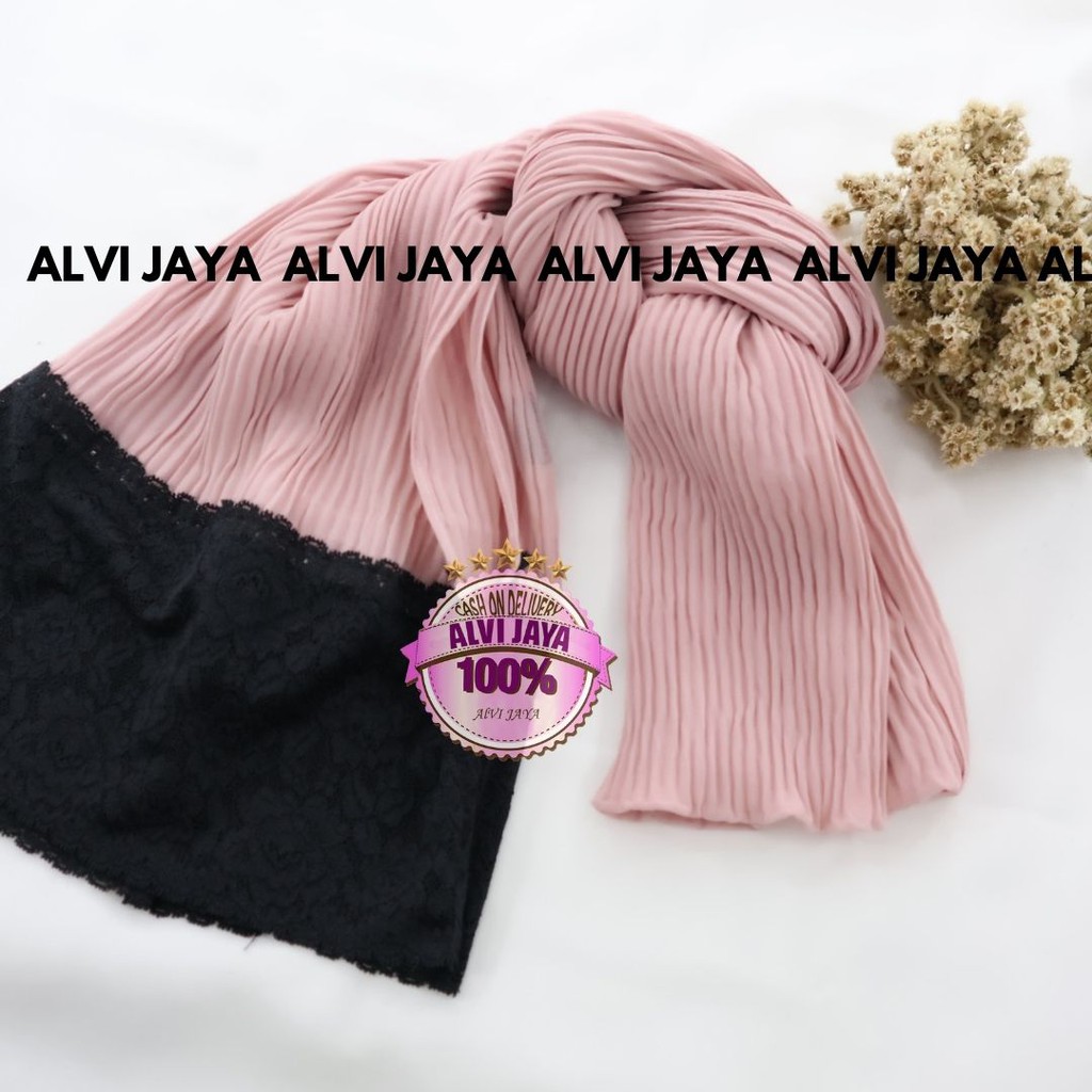 PASHMINA PLISKET RENDA TERMURAH / JILBAB PASHMINA PLISKET TERBARU / PASHMINA PLISKET IMPORT-NUDE
