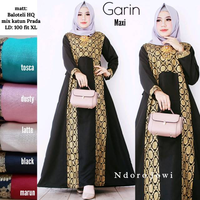 Paling Keren Baju Gamis Kombinasi Batik