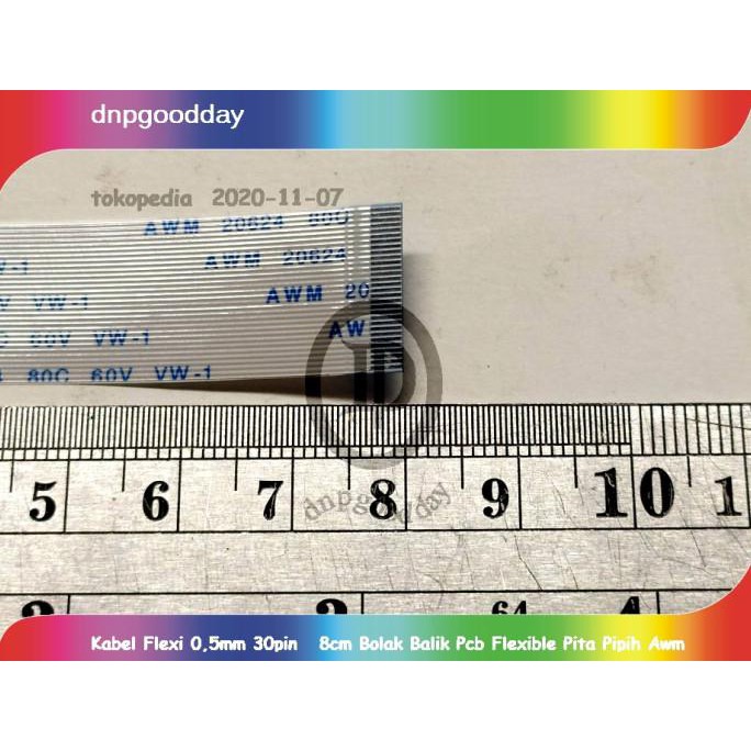 

Kabel Flexi 0,5Mm 30Pin 8Cm Bolak Balik Pcb Flexible Pita Pipih Awm Dnpgood11 Dijamin