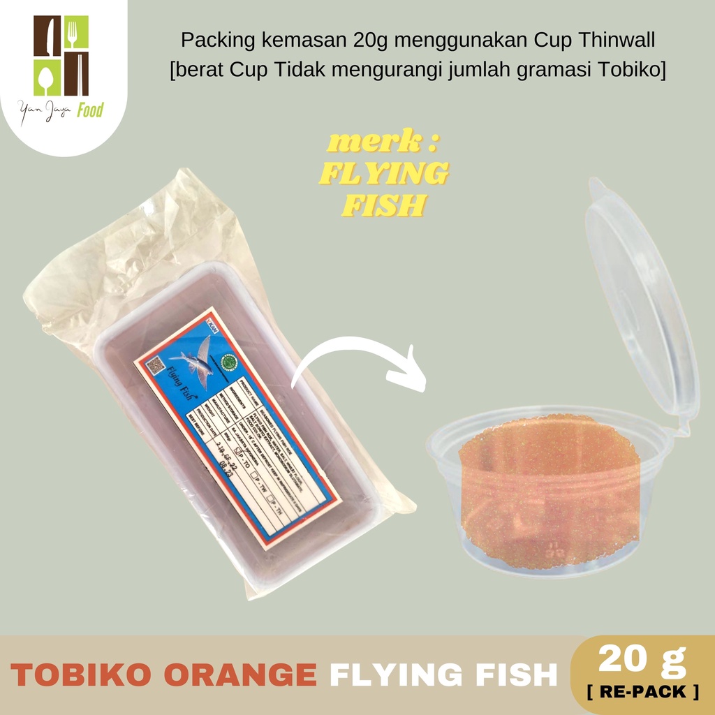 Tobiko Orange Flying Fish Telor Ikan Sushi Mentai Jepang [Repack 20g]