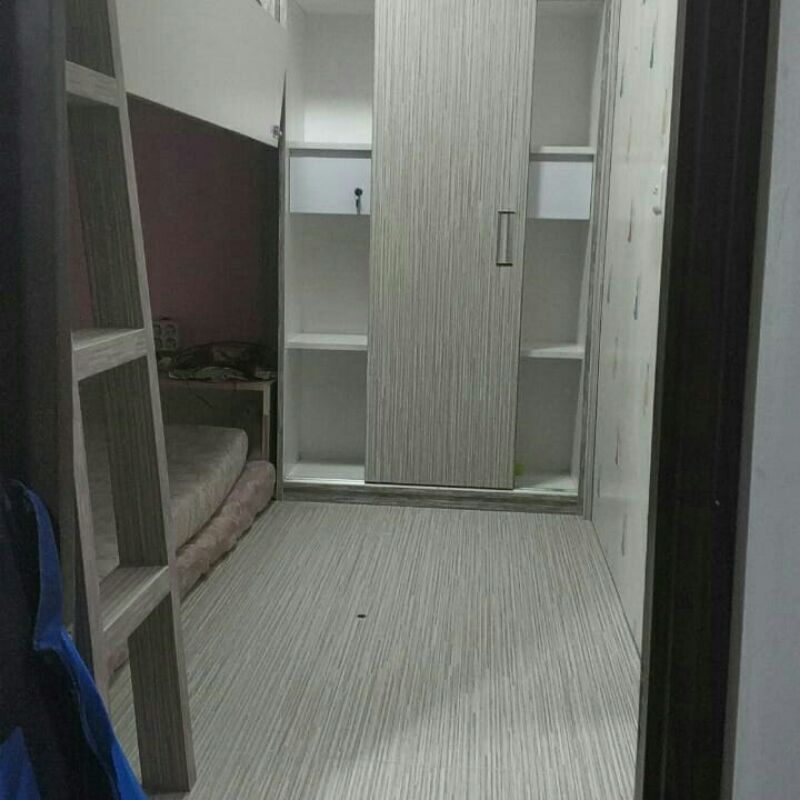 Ranjang Aet Kamar Tidur / Interior Kamar Apartement / Ranjang Apartement / Ranjang