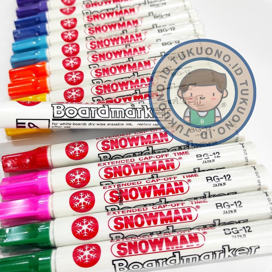 

➝ SNOWMAN Boardmarker BG-12 Spidol Papan Tulis | For Whiteboards ㄶ