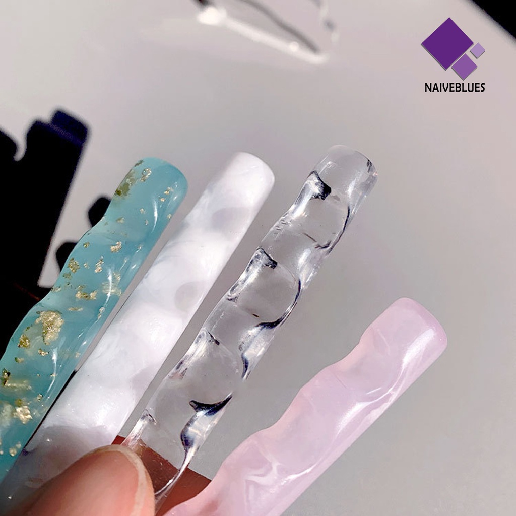 Naiveblue &gt; Rak Holder Pen Nail Art / Manicure 5 Slot Reusable Ringan Permukaan Halus Untuk Wanita