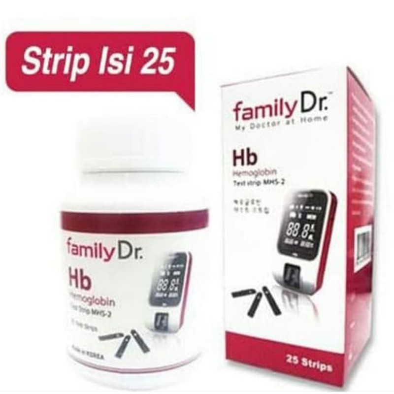 Alat cek HB Family Dr Hemaglobin Meter dan 25strip