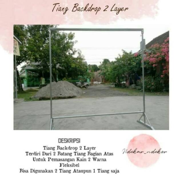 Tiang backdrop gawang dekorasi