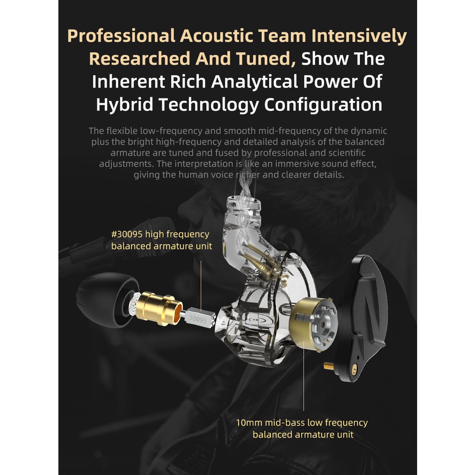 KZ ZSN Pro X Metal Earphones 1BA+1DD Hybrid technology HIFI Bass Earbuds In Ear Monitor Headphone Sport Noise Cancelling Headset