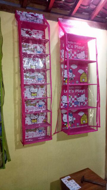 [set 3in1 Karakter] | Hbo Hso Hjo | Rak Sepatu Rak Tas Dan Gantungan Jilbab Karakter Full Resleting